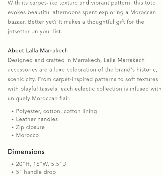 Anthro Lalla Marrakech Souk Carpet Tote Bag - Picture 4 of 5